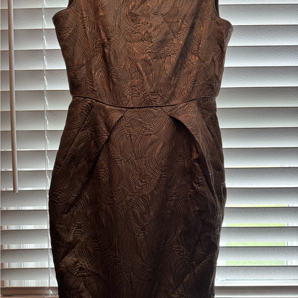Banana Republic Brown Textured Midi Dress